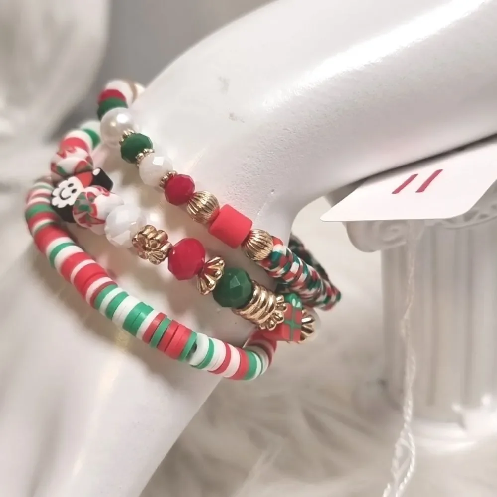 👋 CHRISTMAS STACKING 3 BRACELET SET charm adjustable | Mix And Match 3/$20